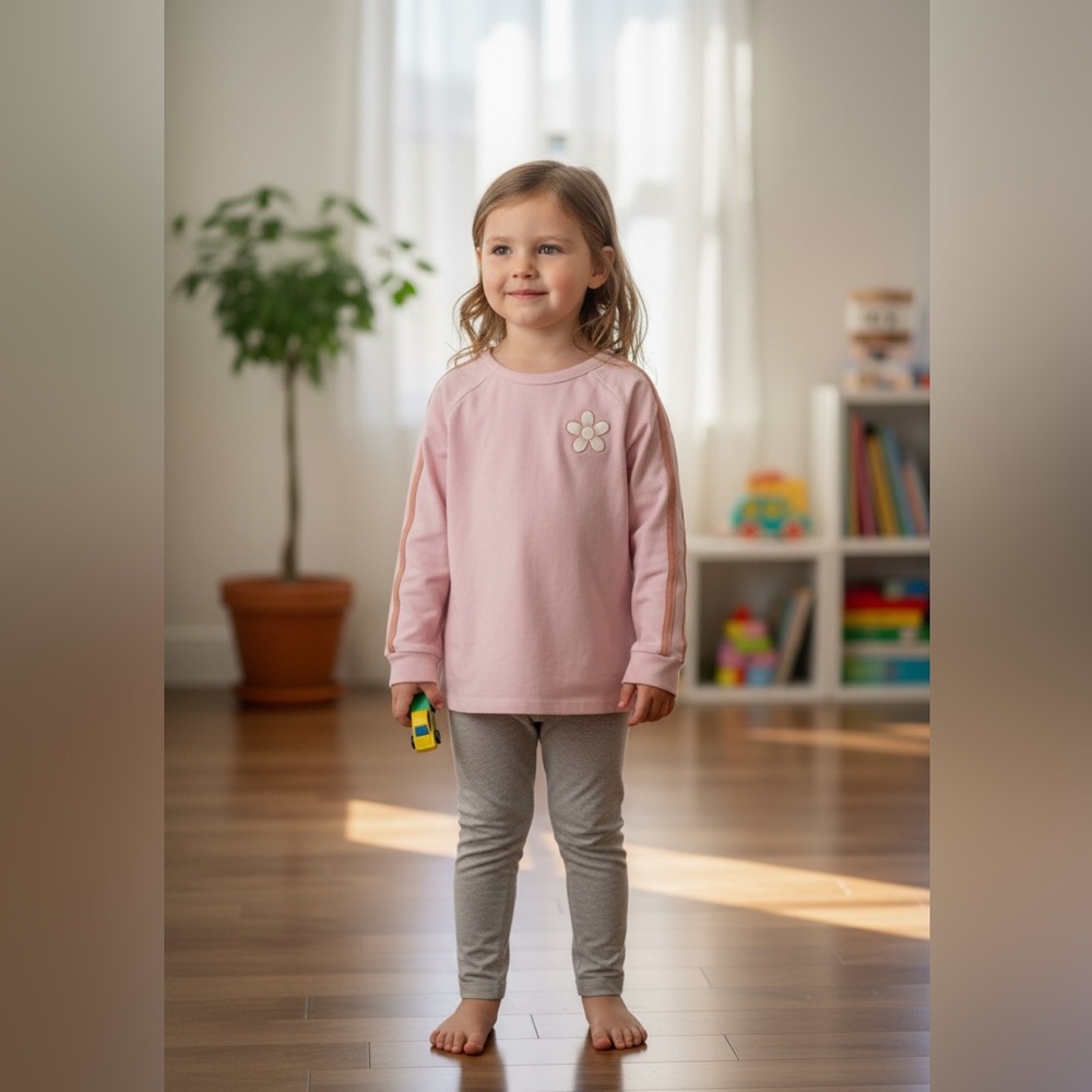 Garanimals Pink Long Sleeve Shirt with Flower Accent